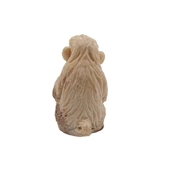 Vintage Small Baboon Monkey Chimp Art Figure Miniature Bone Resin Collectible 2" - Picture 3 of 10
